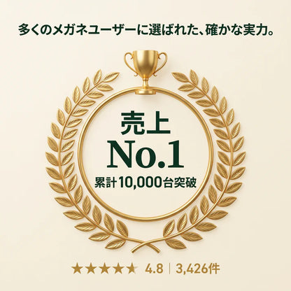 超音波メガネクリーナー｜拭かずに、洗う。