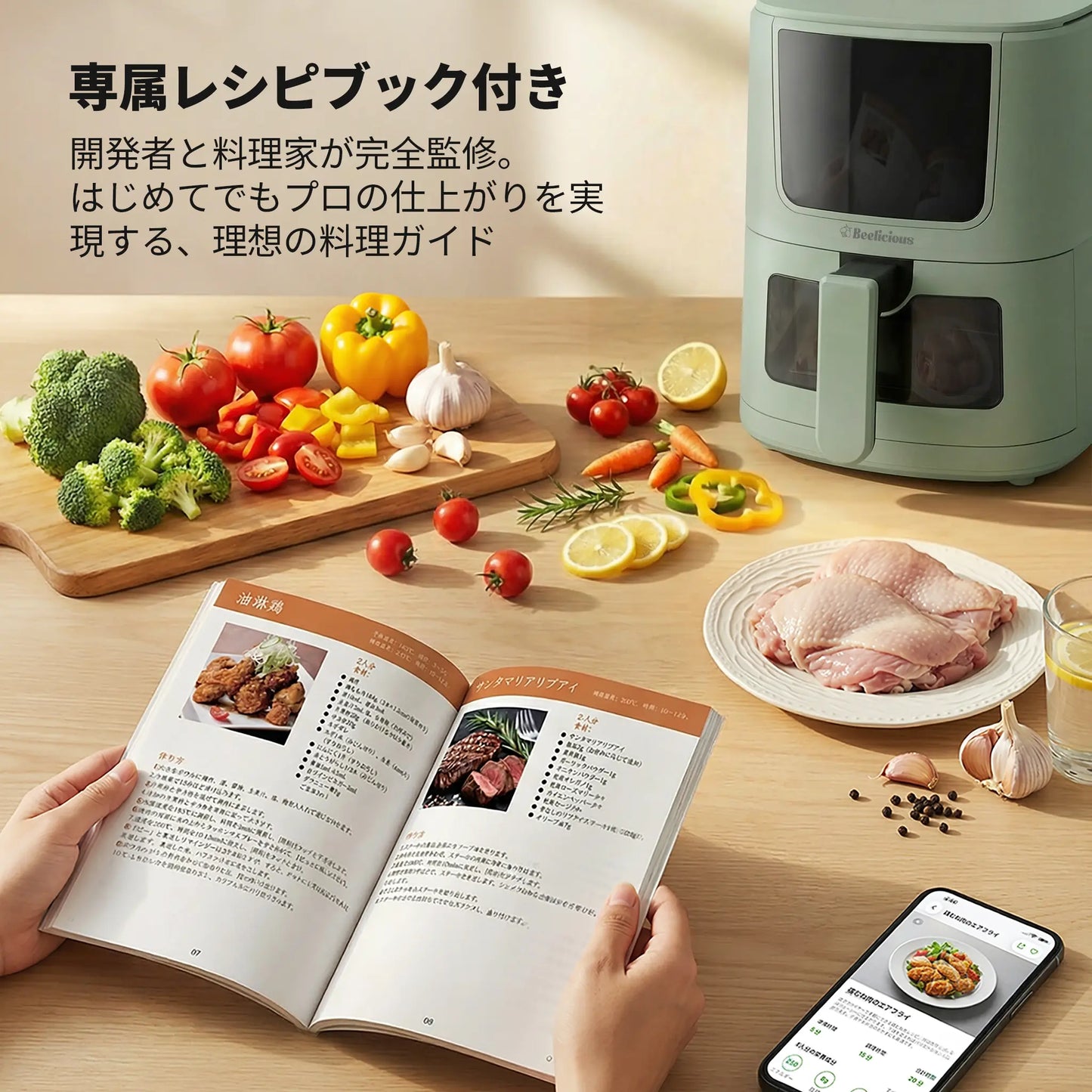 Nagomi™ ノンフライヤー 4.5L SNSで話題！もう料理で手間をかけない。