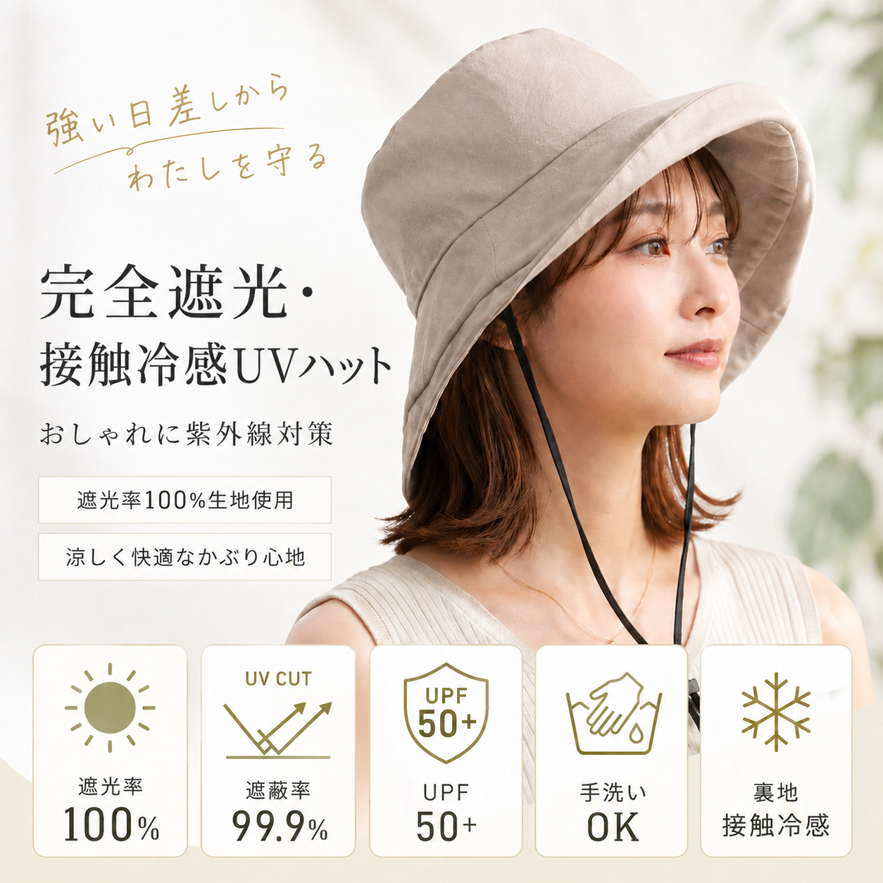 Nagomi 完全遮光UVハット