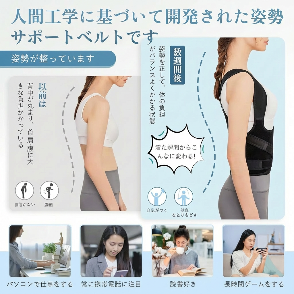 Nagomi 姿勢サポートベルト｜送料無料